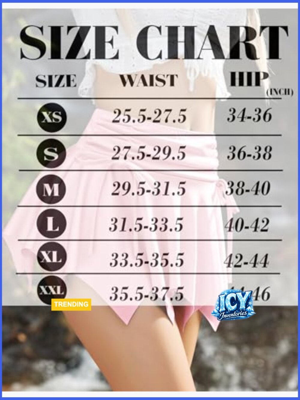 Polyester Spandex Mini Skirt with Drawstring Ruched Bow Asymmetrical Hem - Picture 6 of 7